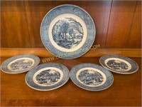 Vintage Currier and Ives Royal Dinnerware
