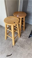 2 Wooden Stools