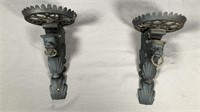 Pair of iron sconces