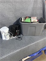 2 small coffee makers, qty of home recorded VHS