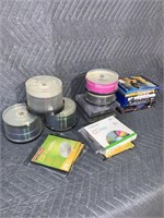 Qty of Blu-Ray movies, qty of of writable CD’s