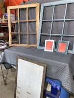 4 window frames made into picture frames