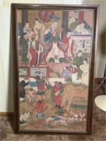 Large framed Asian style print