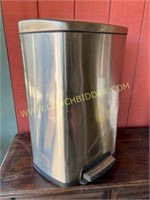 Stainless lift top trash can