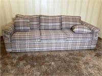 Plaid sleeper sofa
