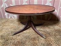Small oval mahogany coffee table