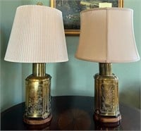 M - PAIR OF MATCHING TABLE LAMPS (L51)