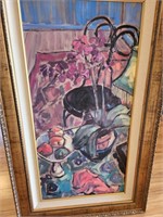 M - FRAMED, SIGNED 24X40" PAINTING (L9)