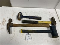 4 Assorted Hammers & Mallets