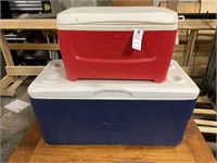 2 Coolers: Large Coleman & Small Igloo