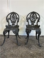 Pair of Cast Iron Chairs
