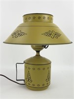 Vintage Tin Tole Lamp Faux Oil Lamp Style