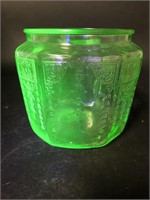 Vintage 5.75" Uranium Glass Canister