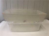 2 Plastic Totes Without Lids