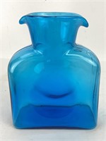 MCM Blenko Style Blue Glass Pitcher