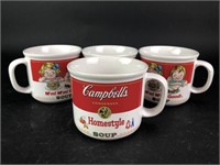 (4) 1989 Campbell's Soup Mugs