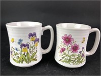 2 Made in Japan Floral Mugs