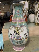 Vase w Asian Scene