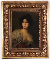 Nathaniel Sichel Portrait Young Woman Painting