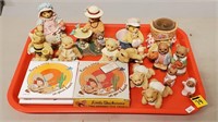 Tray Lot of Assorted Teddy Bear Figurines