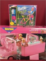 Barbie motor home and mountain bike set