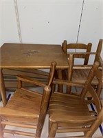 Children’s table and chairs set