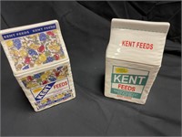 Two Kent Feeds Cookie Jars