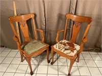 Two Claw Footed Chairs