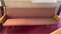 Custom made Church pew approx 7ft wide