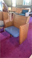 Custom made pew chair with kneeler-approx 28”