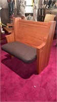 Custom made Church pew chair approx 32” wide x 25