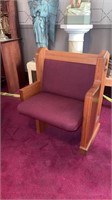 Custom made Church pew chair approx 28” wide x 25