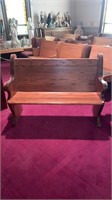 Custom made Church pew chair approx 52” wide x 25