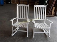 Pair of Wooden Porch Rocking Chairs