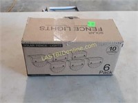 New 6 pack Solar Fence Lights in Box