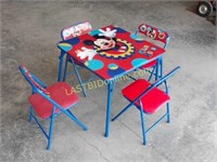 Kids Mickey Mouse Folding Table & Chairs Set