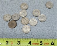 11- Pre 1964 Jefferson Nickels