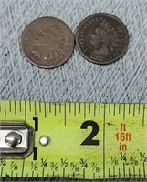 1865 & 1875 Indian Head Cents