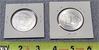2- 1oz. Silver Coins- Indian Head