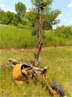 VINTAGE SICKLE MOWER, #1, YELLOW