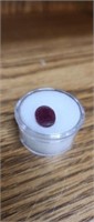 Madagascar Ruby gemstone oval cut and faceted 6.3