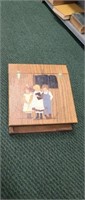 Handmade solid wood flip top storage box, 11.25 x