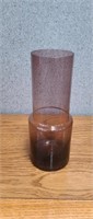 Vintage amethyst glass 10-in flower vase