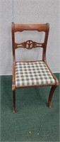 Vintage solid wood upholstered dining chair