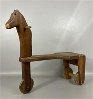 Vintage Child’s Wooden Horse Tricycle