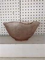 Vintage Pink Tiara scalloped Bowl 10”