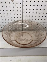 Pink depression bowl  10”