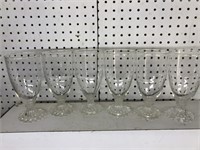 Vintage set of 6 Candlewick 7” ice tea glasses