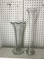 Vintage large Crystal vase and art glass vases