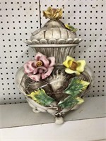 Vintage Footed 15” Capodimonte Urn ?